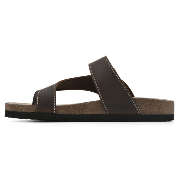 Summit By White Mountain Carly Footbeds Sandal - Brown Leather