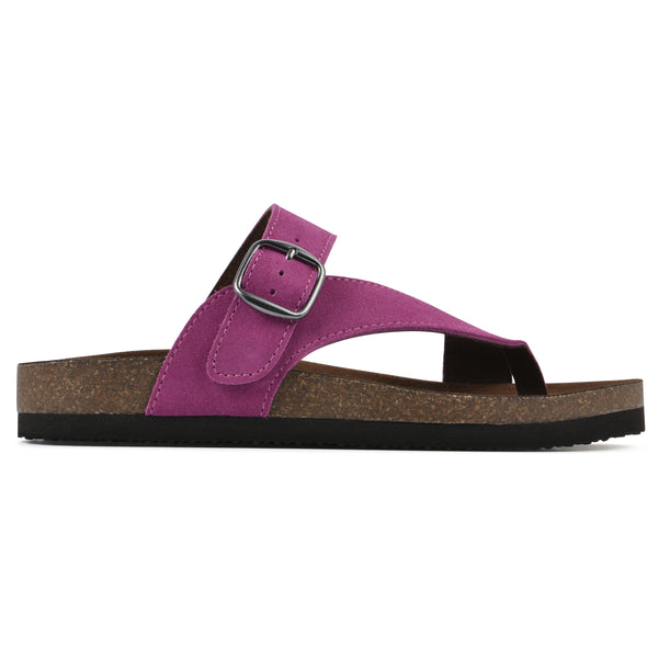 Summit By White Mountain Carly Footbeds Sandal - Purple Rain Suede