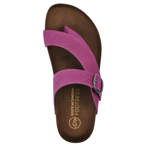 Summit By White Mountain Carly Footbeds Sandal - Purple Rain Suede