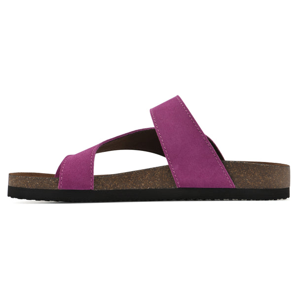 Summit By White Mountain Carly Footbeds Sandal - Purple Rain Suede