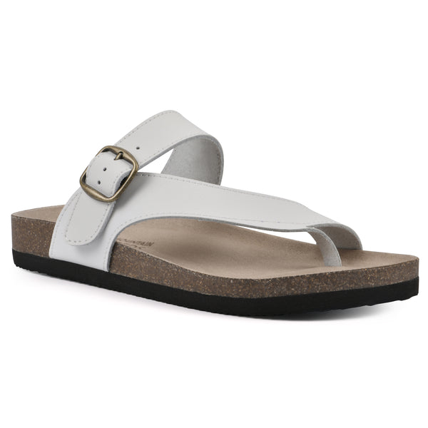 summit by white mountain Carly Footbeds Sandal - White Leather