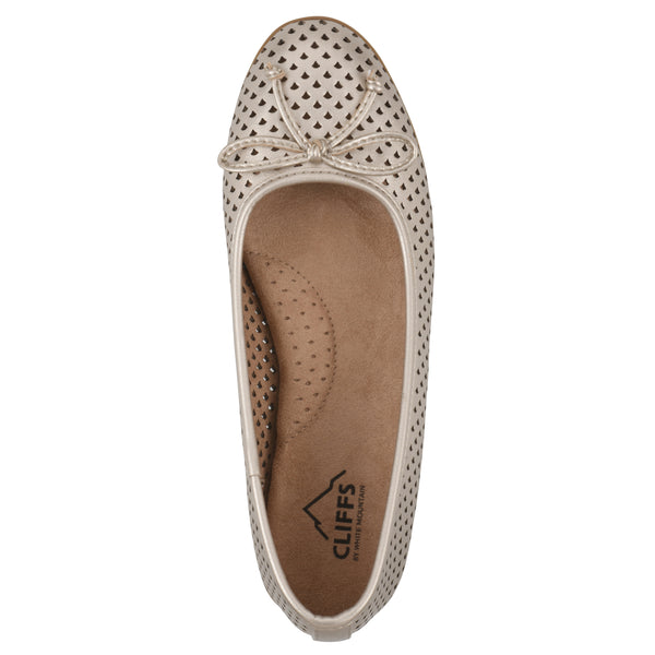 Summit By White Mountain Carris Ballet Flat - Platino Metallic