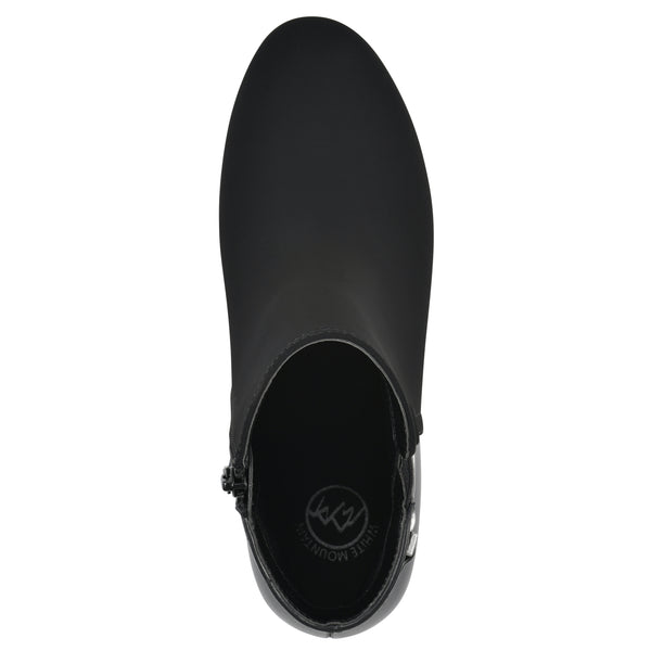 Summit By White Mountain Chaise Bootie - Black Faux Leather