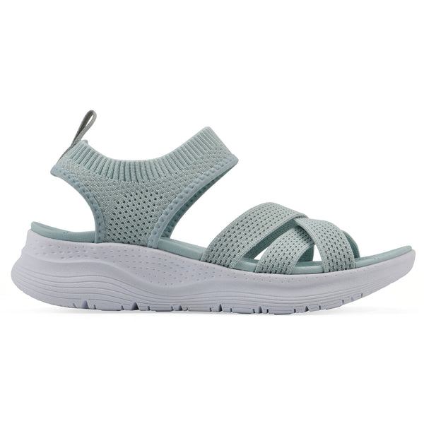 Summit By White Mountain Charry Recovery Sandal - Cotton Blue Fabric