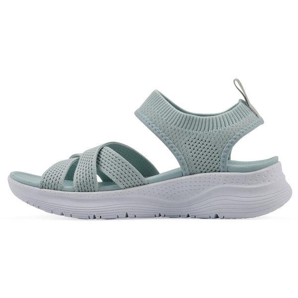 Summit By White Mountain Charry Recovery Sandal - Cotton Blue Fabric