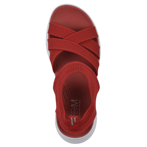 Summit By White Mountain Charry Recovery Sandal - Cruella Red Fabric