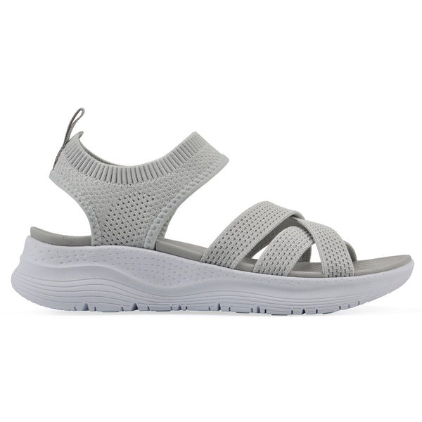 Summit By White Mountain Charry Recovery Sandal - Light Grey Fabric