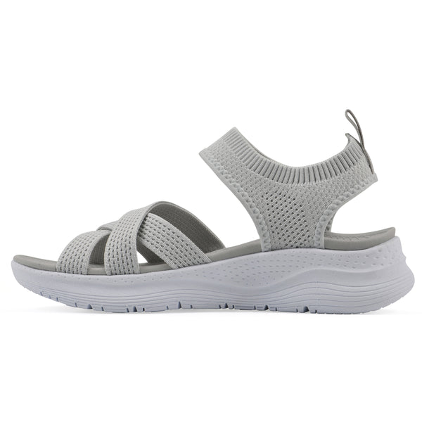Summit By White Mountain Charry Recovery Sandal - Light Grey Fabric