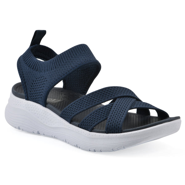 summit by white mountain Charry Recovery Sandal - Navy Fabric