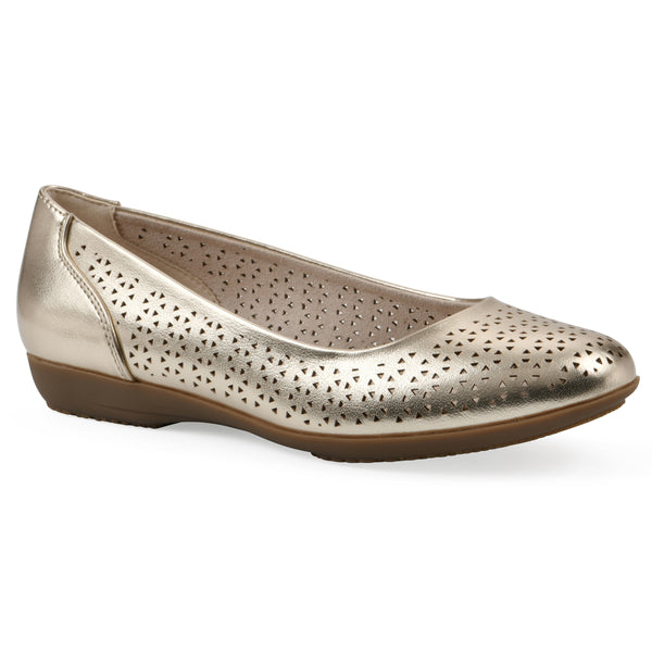summit by white mountain Cindy Flat - Pale Gold Metallic