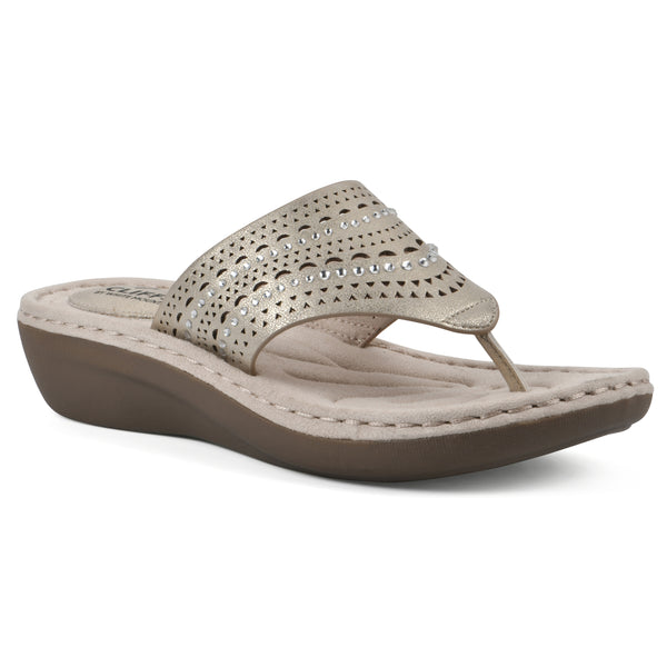 summit by white mountain Comate Sandal - Gold Metallic