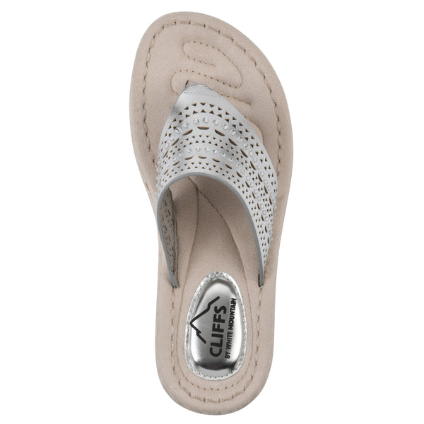 Summit By White Mountain Comate Sandal - Silver Metallic