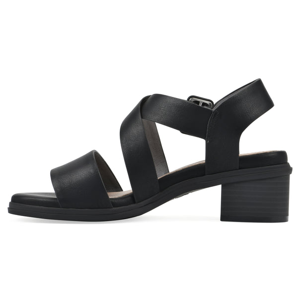 Summit By White Mountain Cordovan Heeled Sandal - Black
