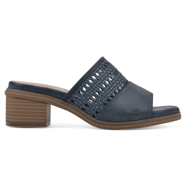 Summit By White Mountain Corley Heeled Sandal - Dark Blue