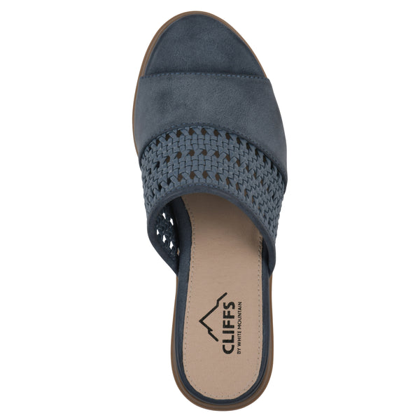 Summit By White Mountain Corley Heeled Sandal - Dark Blue