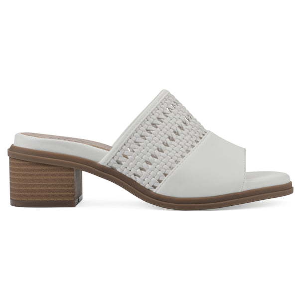 Summit By White Mountain Corley Heeled Sandal - White