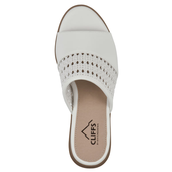 Summit By White Mountain Corley Heeled Sandal - White