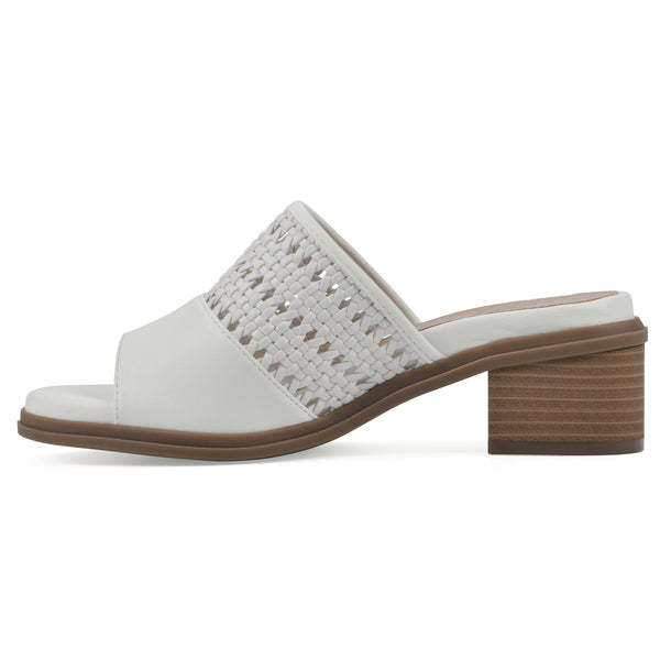 Summit By White Mountain Corley Heeled Sandal - White