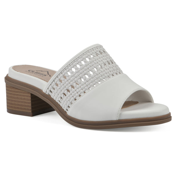 summit by white mountain Corley Heeled Sandal - White