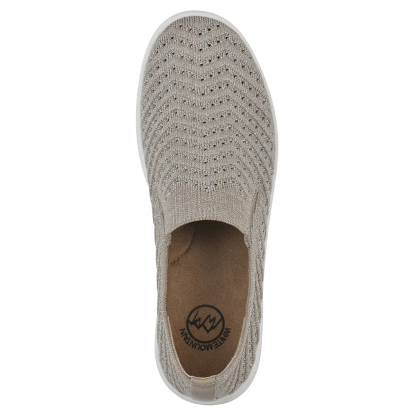 Summit By White Mountain Courage Sneaker - Gold Fabric