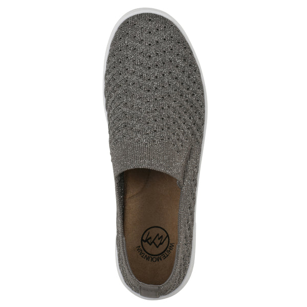 Summit By White Mountain Courage Sneaker - Silver Fabric