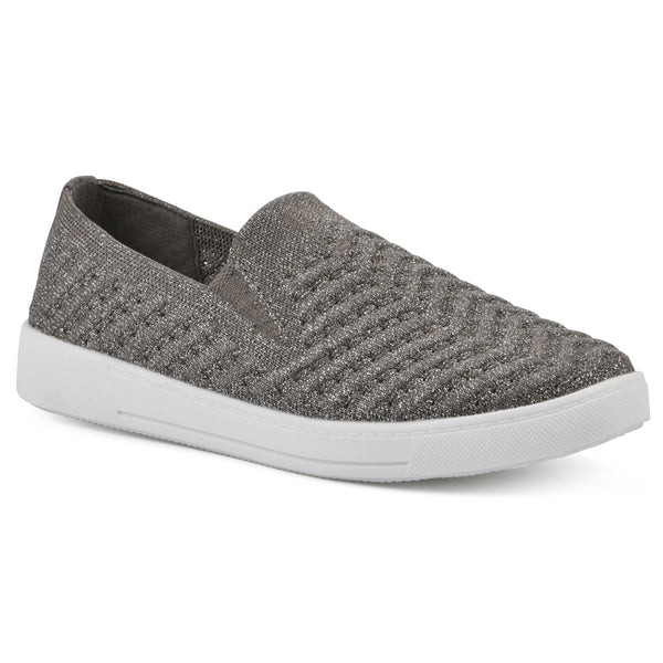 summit by white mountain Courage Sneaker - Silver Fabric