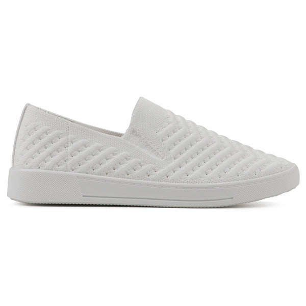 Summit By White Mountain Courage Sneaker - White Fabric