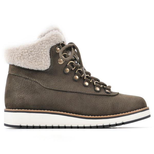 Summit By White Mountain Cozy Bootie - Army Pebbled Fabric