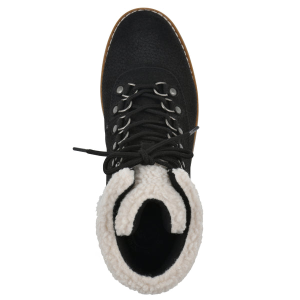 Summit By White Mountain Cozy Bootie - Black Pebbled Fabric