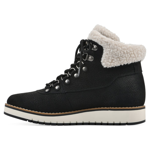 Summit By White Mountain Cozy Bootie - Black Pebbled Fabric