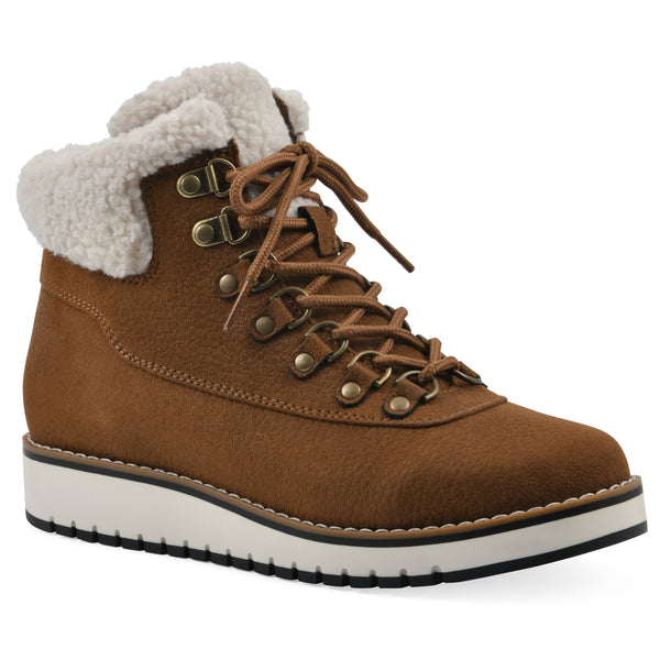 summit by white mountain Cozy Bootie - Tobacco Pebbled Fabric