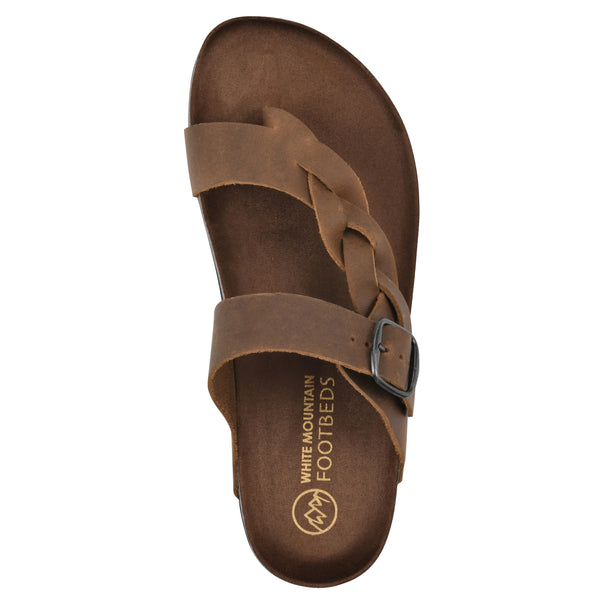 Summit By White Mountain Crawford Footbeds Sandal - Whiskey Leather