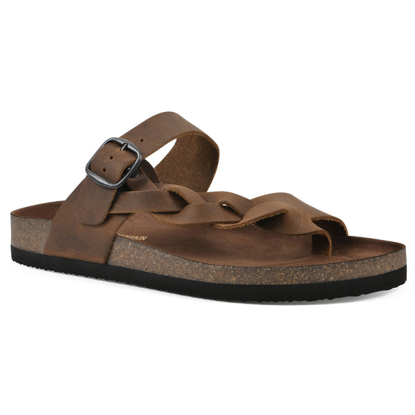 summit by white mountain Crawford Footbeds Sandal - Whiskey Leather