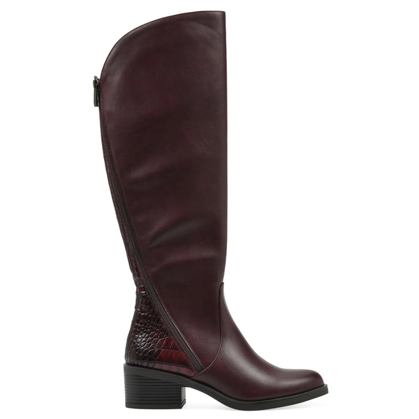 Summit By White Mountain Cushaw Tall Boot - Cordovan Faux Leather