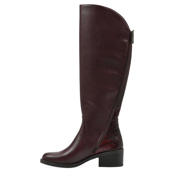 Summit By White Mountain Cushaw Tall Boot - Cordovan Faux Leather