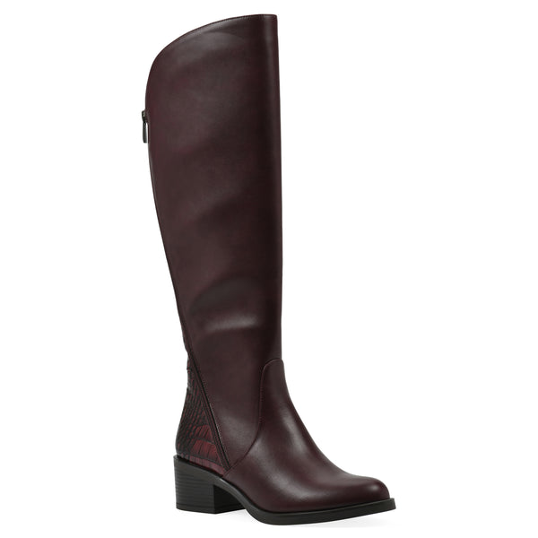 summit by white mountain Cushaw Tall Boot - Cordovan Faux Leather