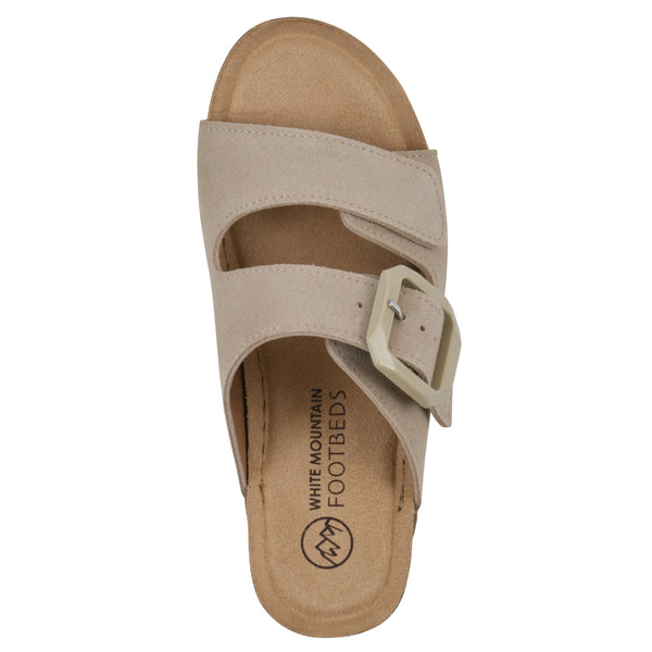 Summit By White Mountain Fearful Wedge Sandal - Sandal Wood Suede