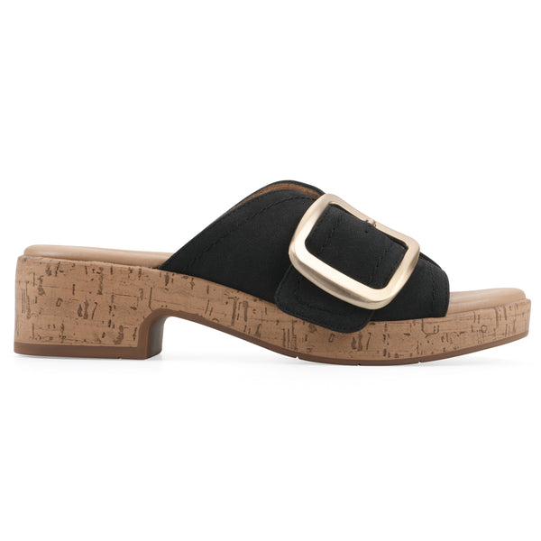 Summit By White Mountain Filipa Heeled Sandal - Black Faux Leather