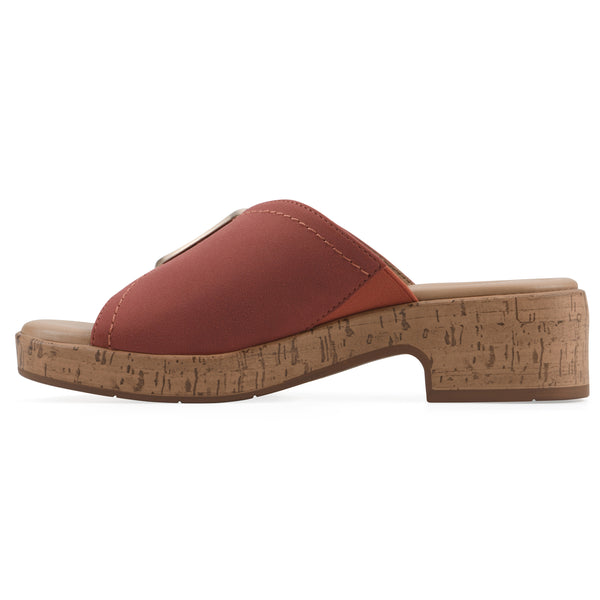 Summit By White Mountain Filipa Heeled Sandal - Paprika Faux Leather