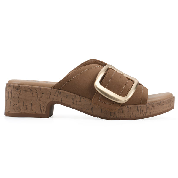 Summit By White Mountain Filipa Heeled Sandal - Tan Faux Leather