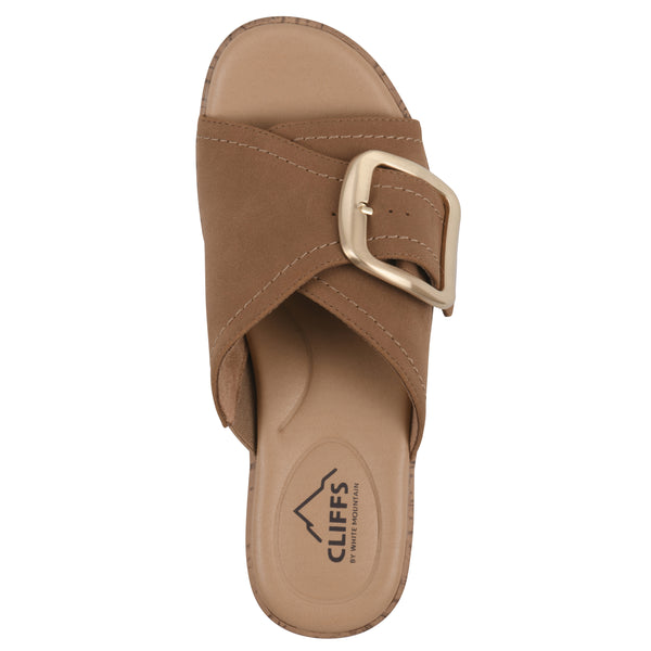 Summit By White Mountain Filipa Heeled Sandal - Tan Faux Leather