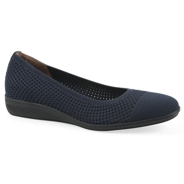 summit by white mountain Florian Flat - Navy Knit Fabric