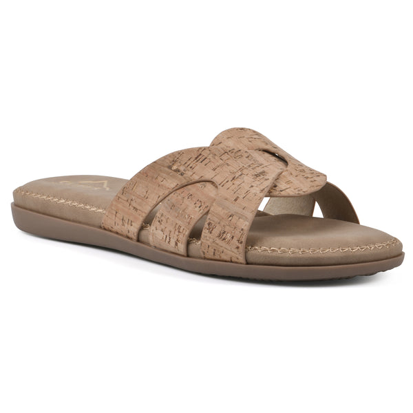 summit by white mountain Fortunate Sandal - Natural Faux Cork