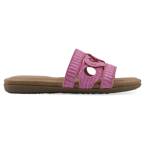 Summit By White Mountain Fraly Sandal - Fuchsia Raffia