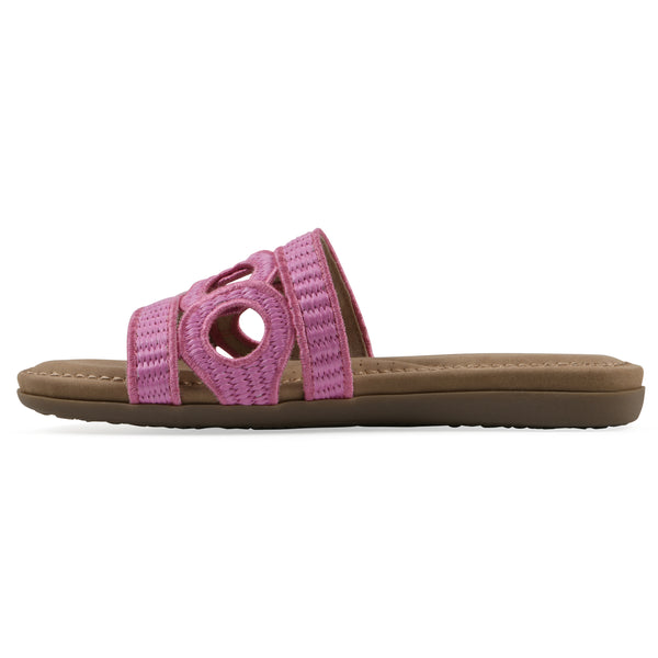 Summit By White Mountain Fraly Sandal - Fuchsia Raffia