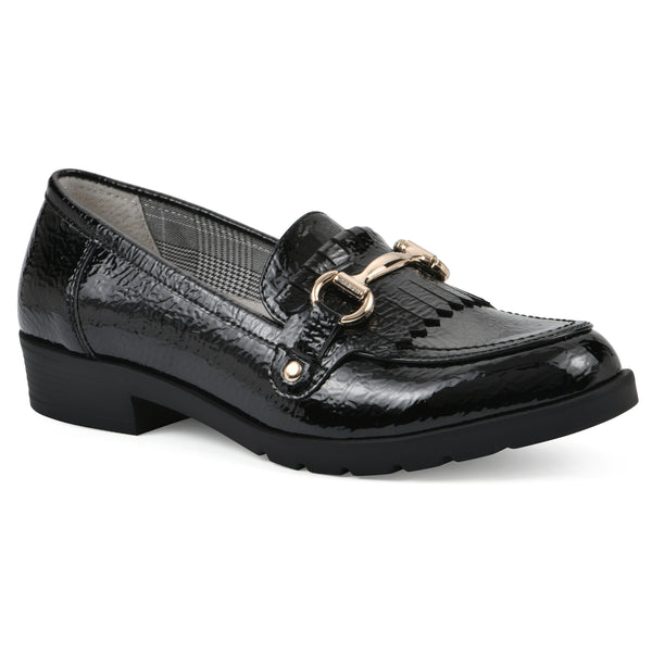summit by white mountain Galeena Loafer - Black Patent