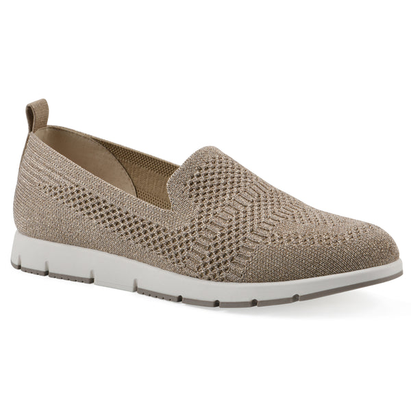 summit by white mountain Garren Knit Sneaker - Bronze Glitter Fabric