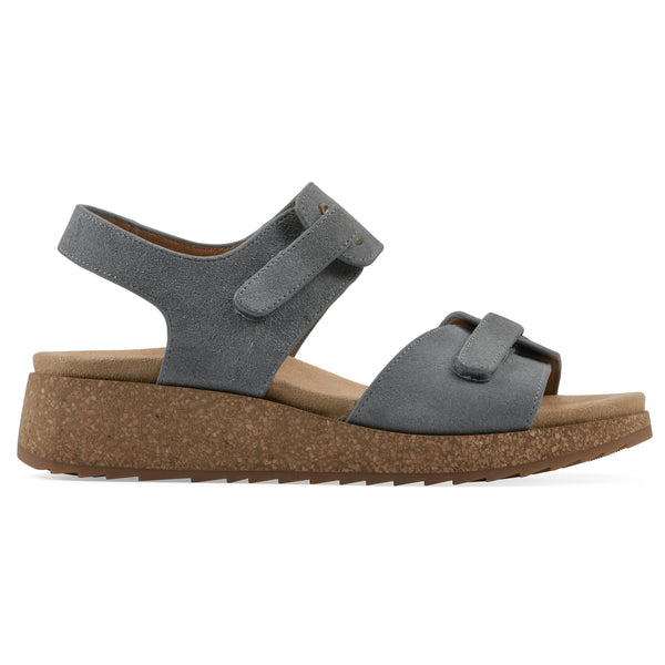 Summit By White Mountain Gelato Wedge Sandal - Blue Raspberry Suede