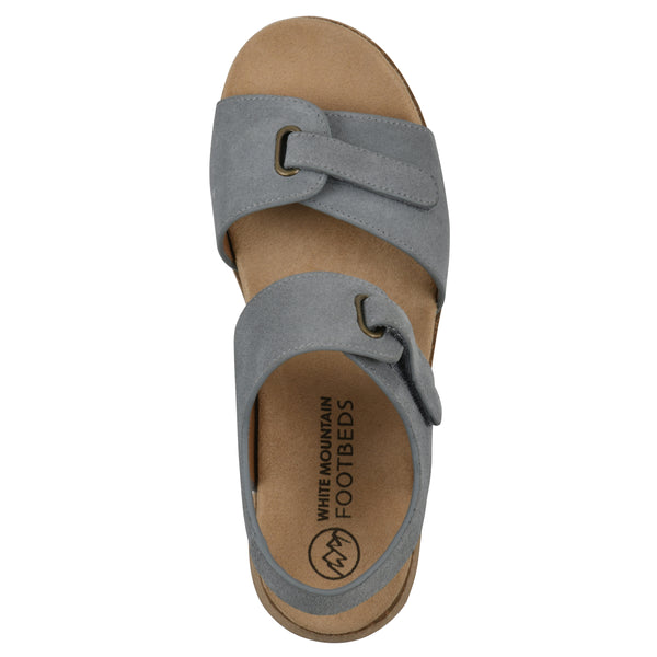 Summit By White Mountain Gelato Wedge Sandal - Blue Raspberry Suede
