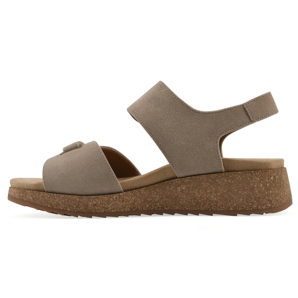 Summit By White Mountain Gelato Wedge Sandal - Sandal Wood Suede